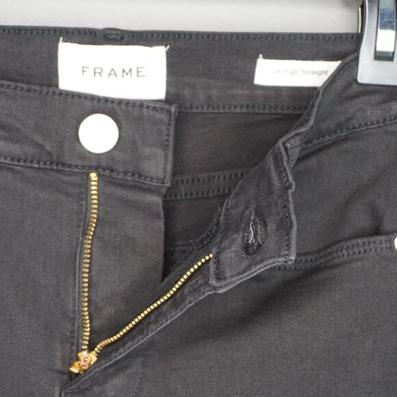 New Frame Denim Le High Straight Leg Jeans in Film Noir size 24 - Picture 14 of 16